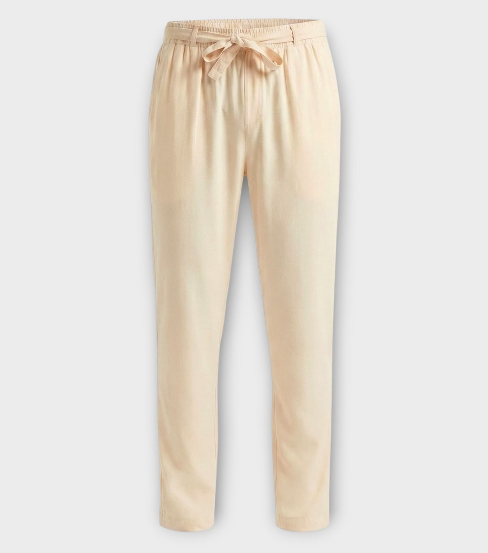Beige Linen Tailored Pants | PR Sample