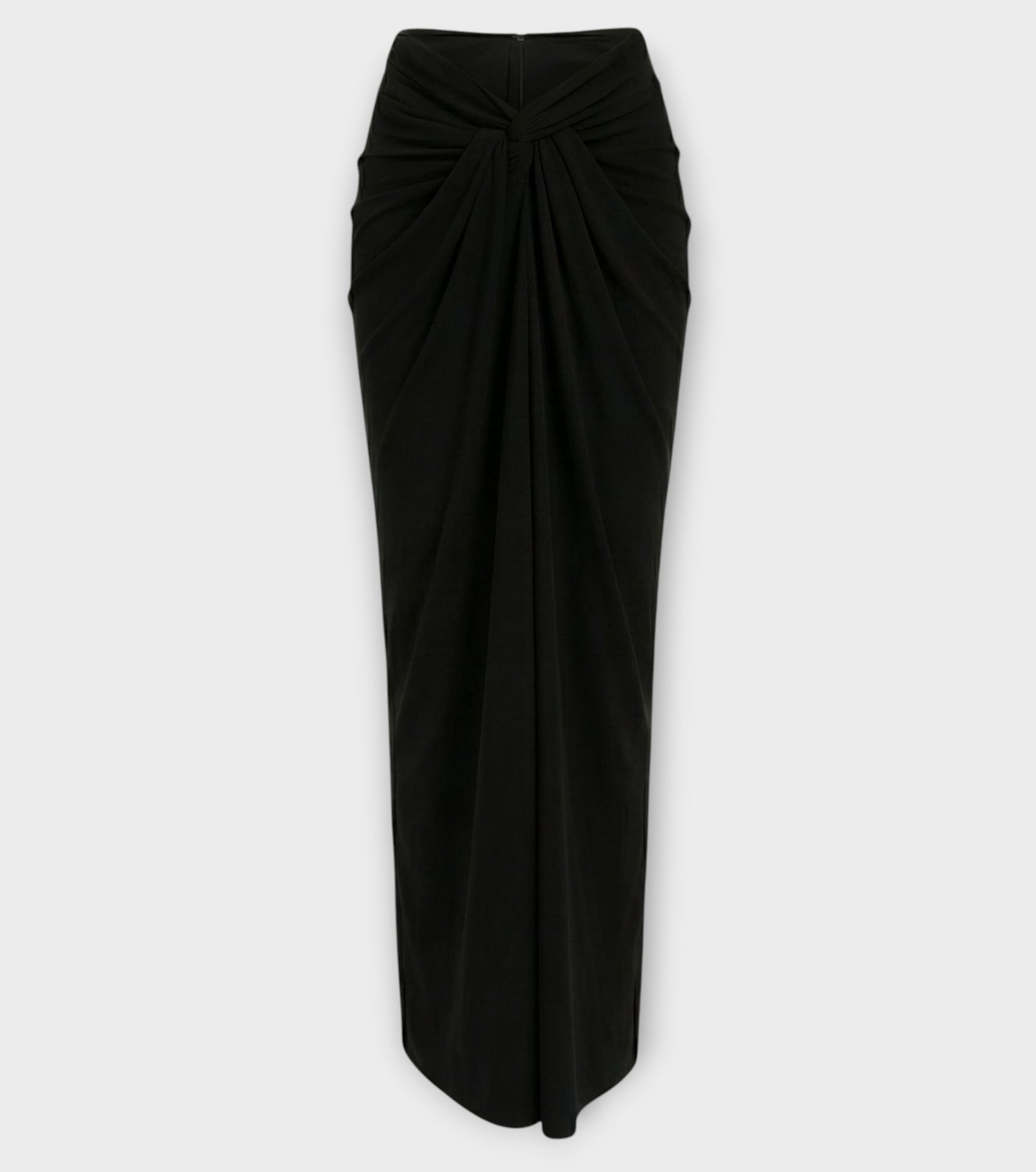 Black Sari-Draped Maxi Skirt | PR Sample