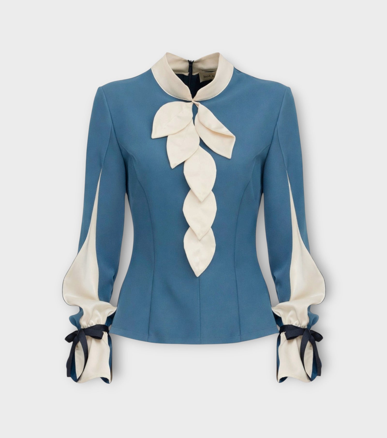Elegant Fitted Blouse - Blue