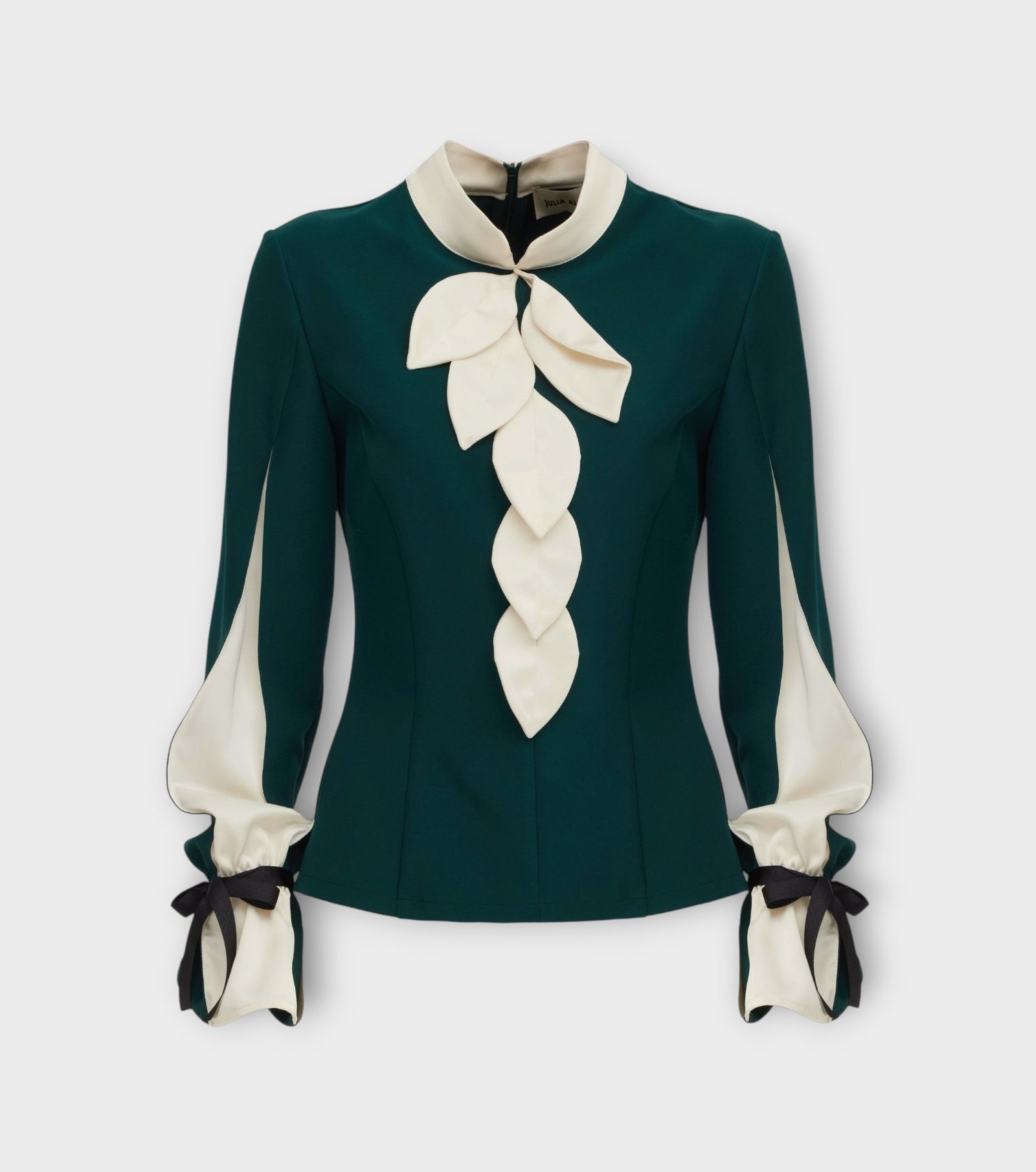 Elegant Fitted Blouse - Emerald