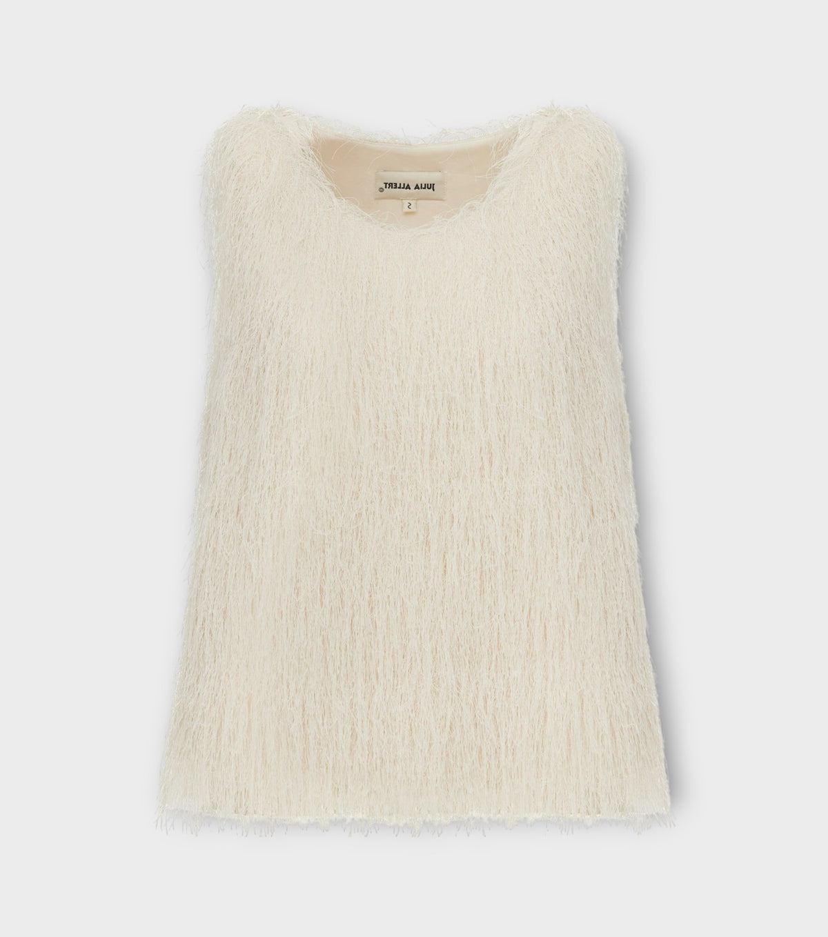Fringe Sleeveless Top - Ivory