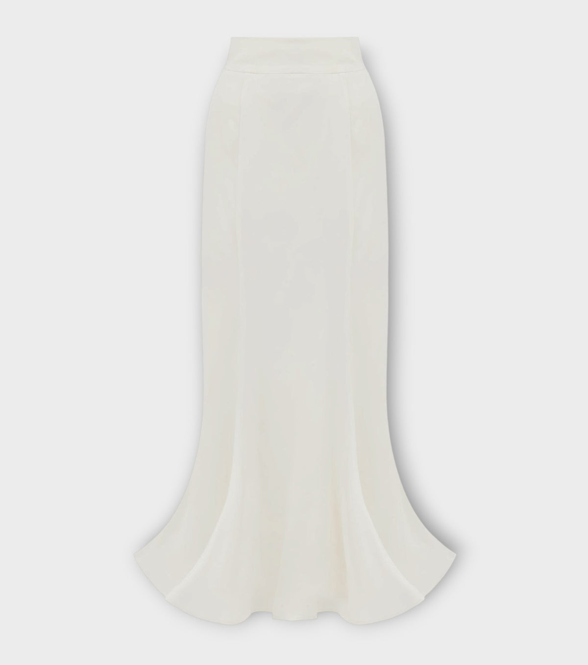 High Waist Double-Sided Satin Maxi Skirt - Ivory