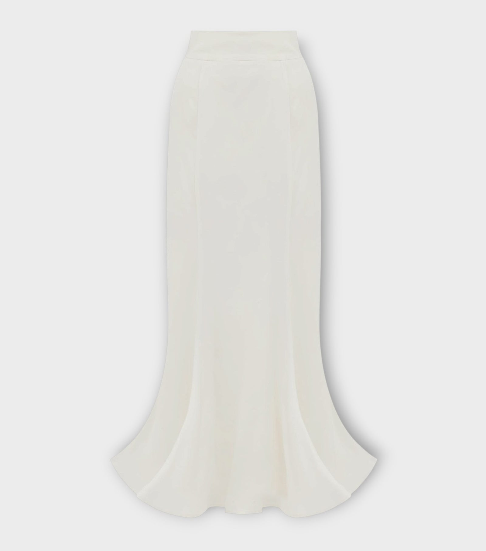 High Waist Double-Sided Satin Maxi Skirt - Ivory