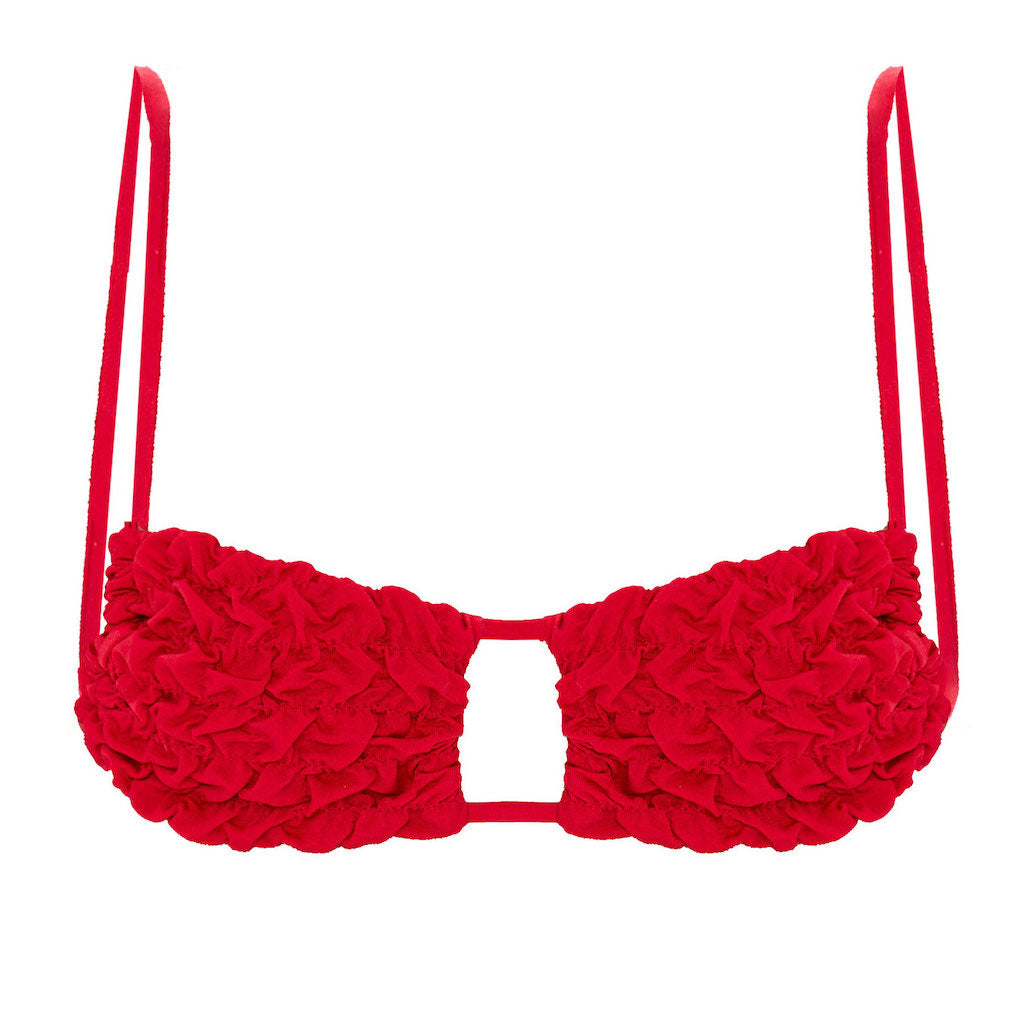 SELIA RICHWOOD - Lia Bikini Top | Red , buy at DOORS NYC