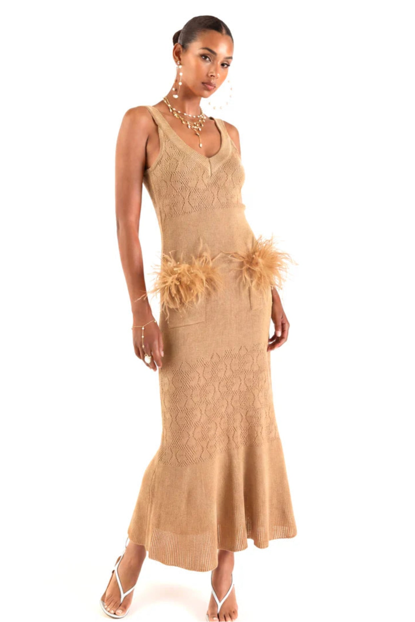ANDREEVA - Camel Knit Dress