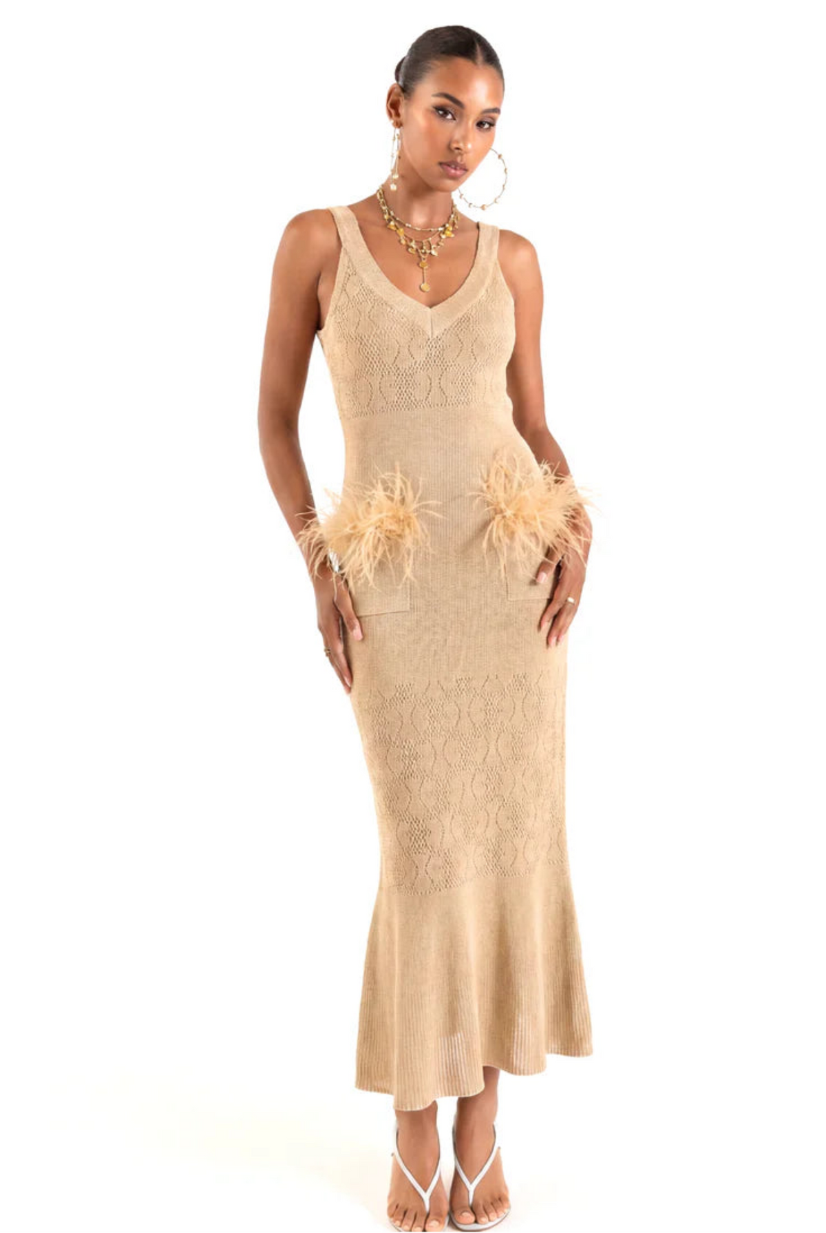 Camel Knit Dress