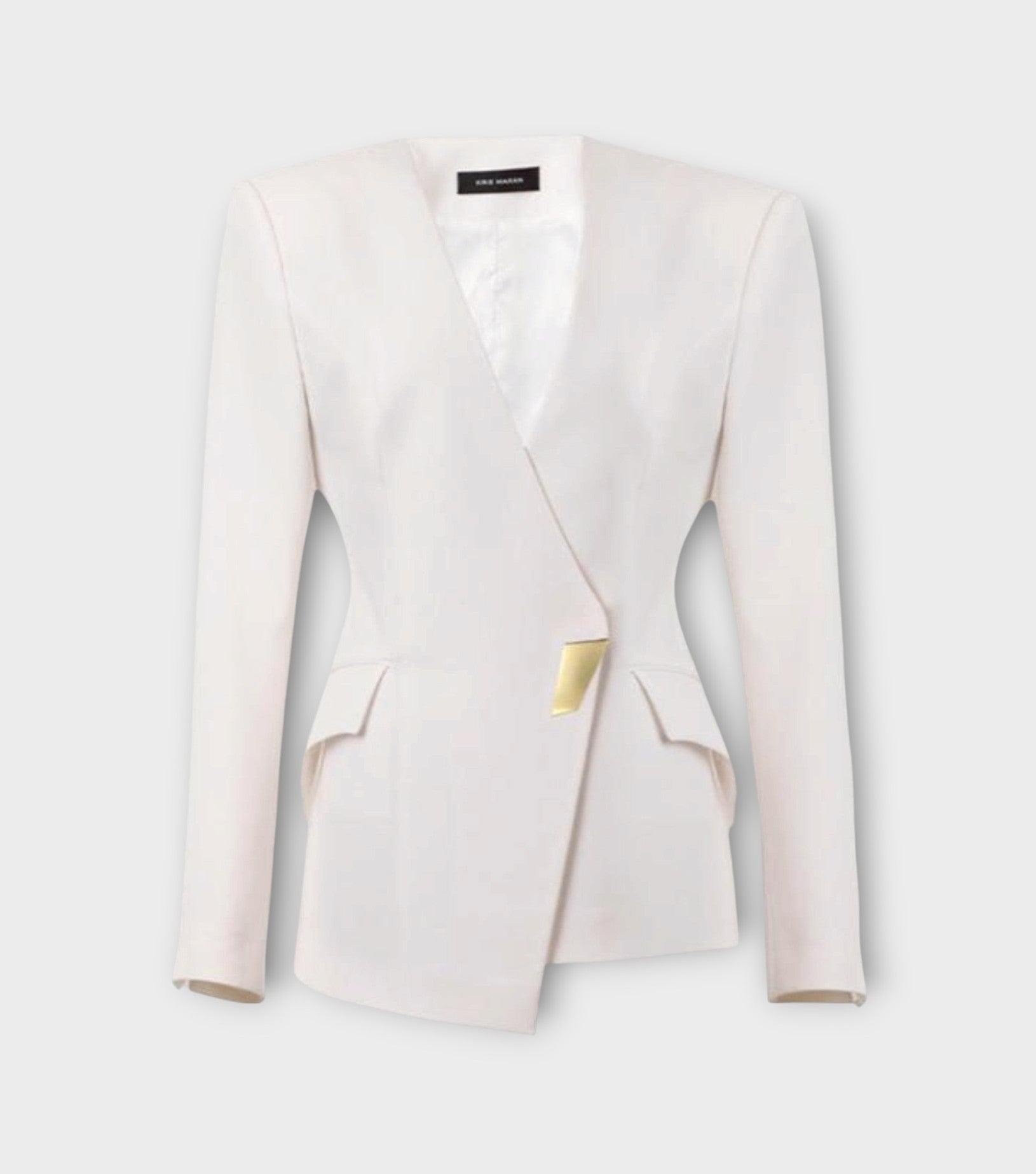 Assymetrical Blazer With Signature Button
