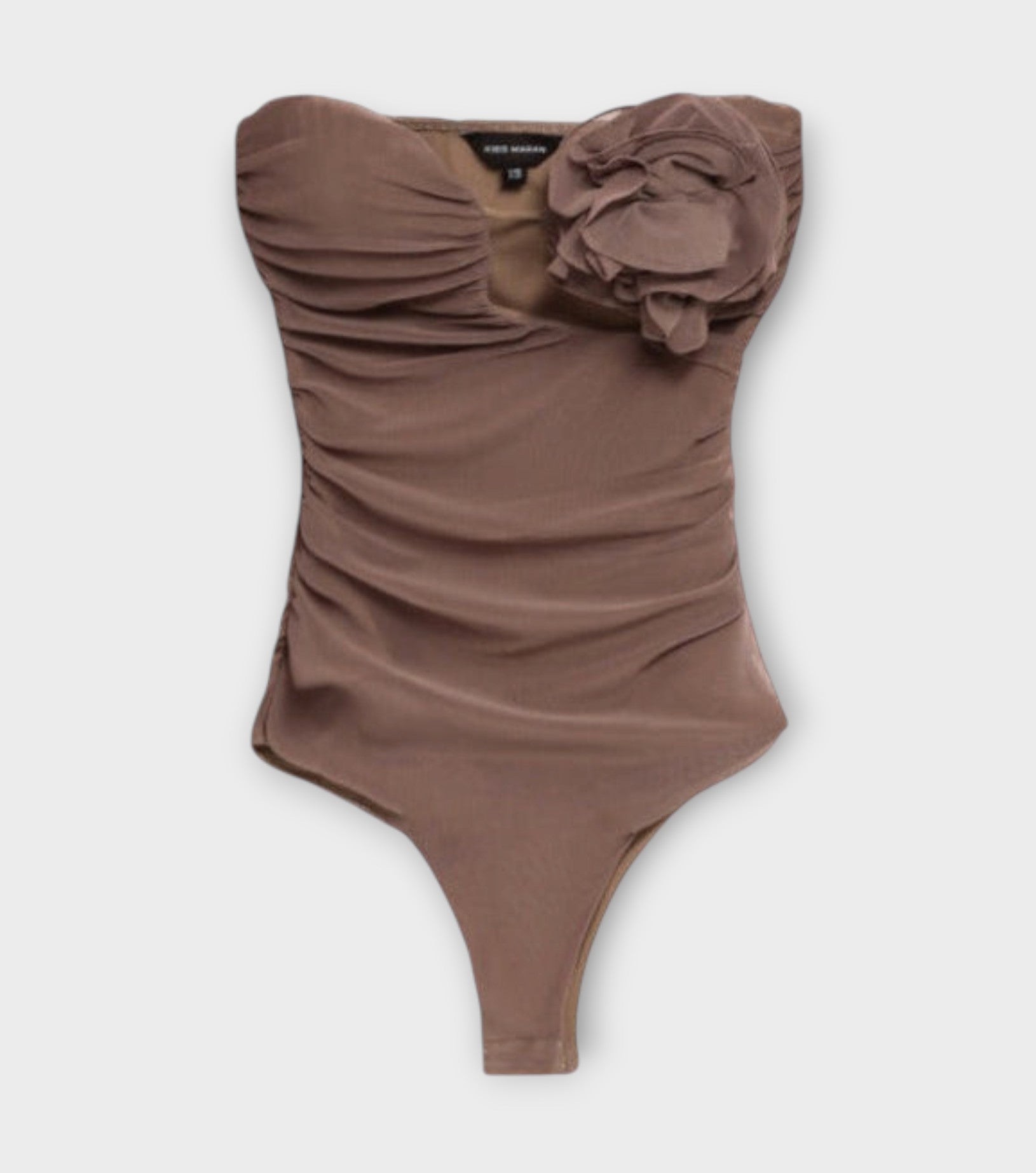 Bustier Body With A Flower | Brown