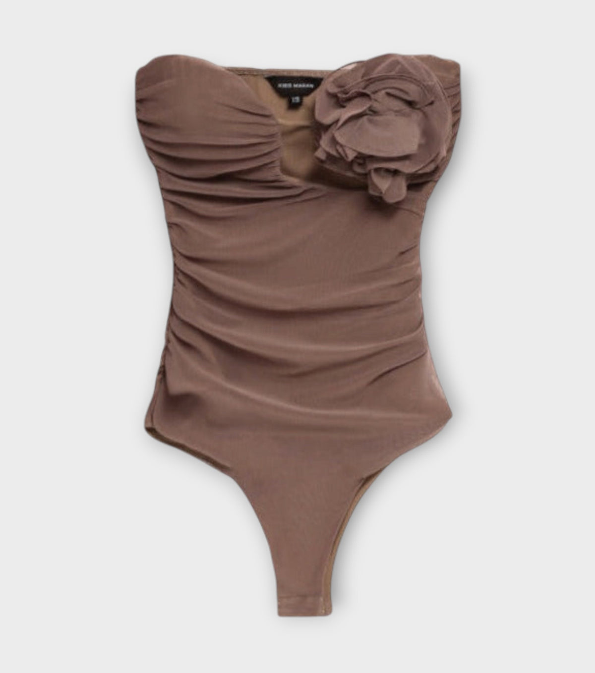 Bustier Body With A Flower | Brown