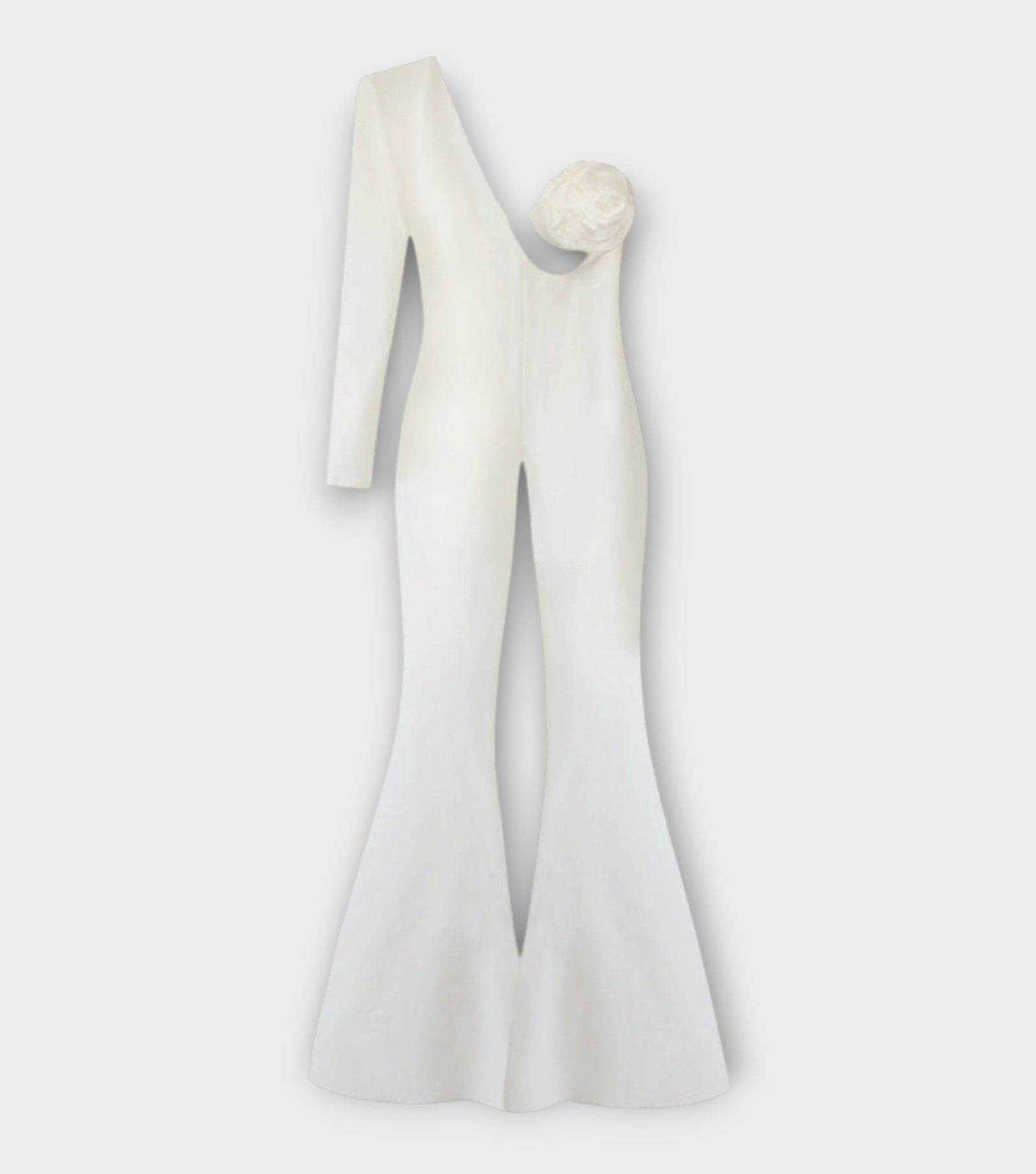 Catsuit With A Rose Applique | Ecru