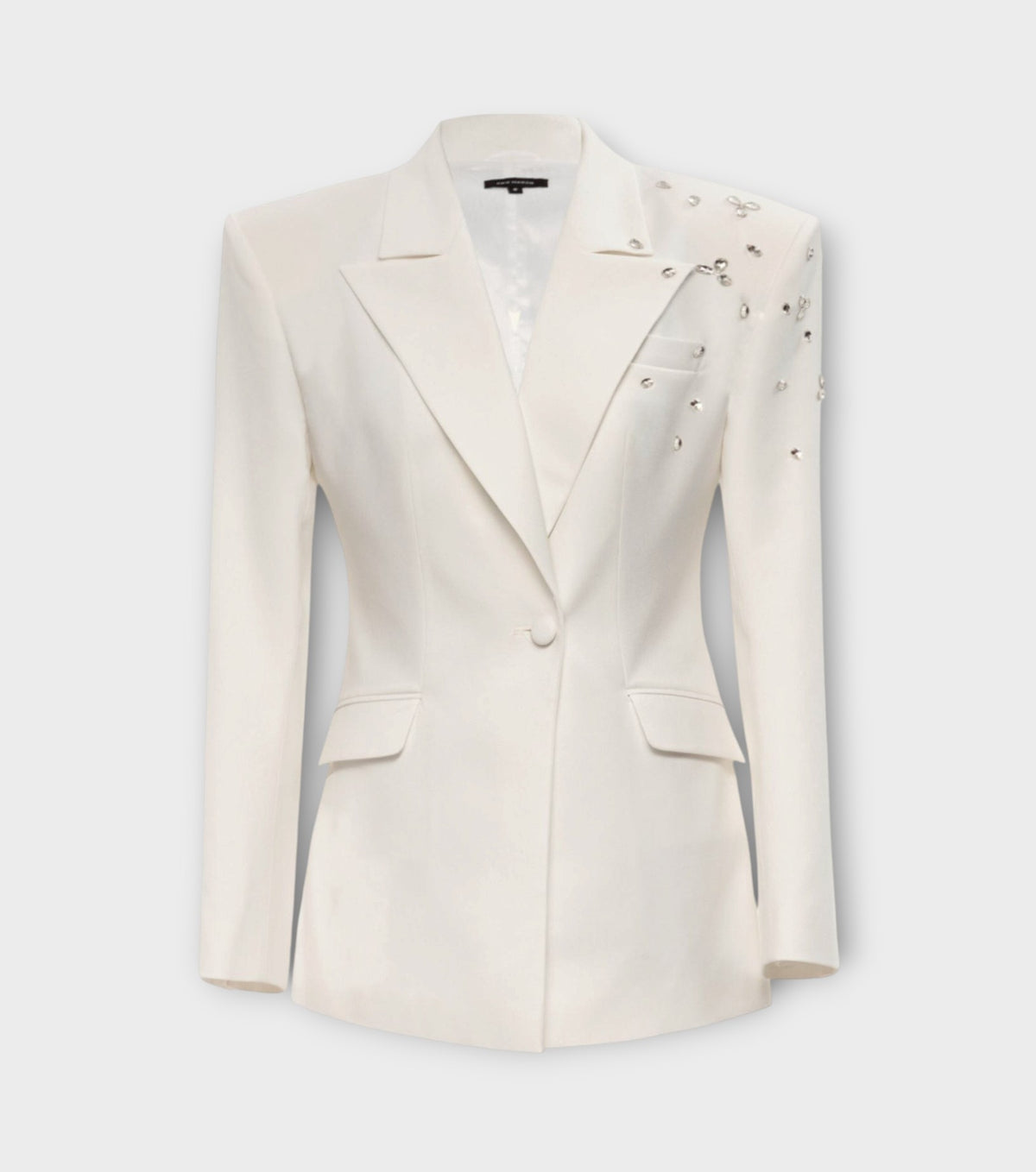 Crystal Decorated Blazer | Ecru
