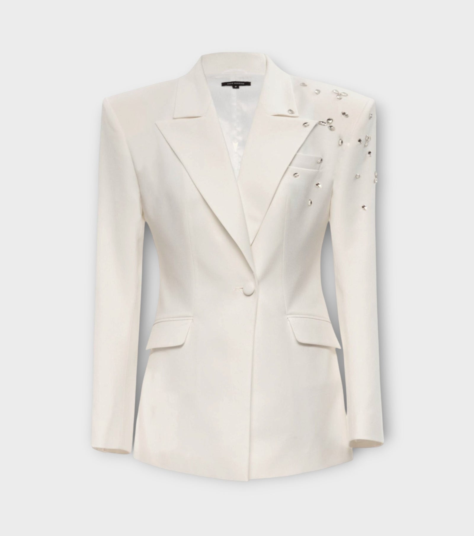 Crystal Decorated Blazer | Ecru