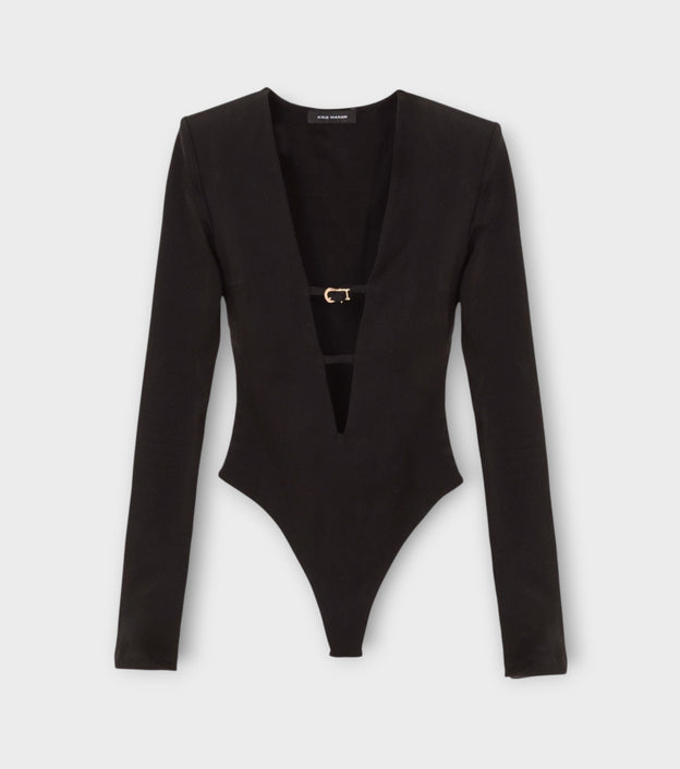 Cutout Buckle Bodysuit