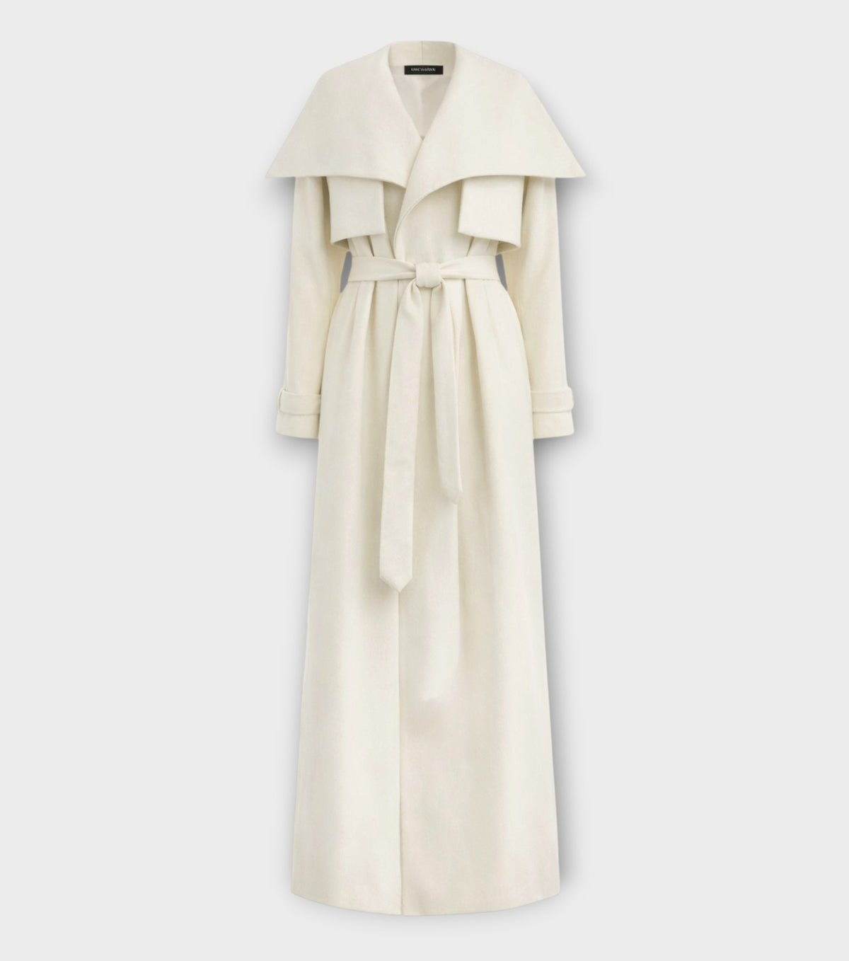 Maxi Leather Trench Coat | Ecru
