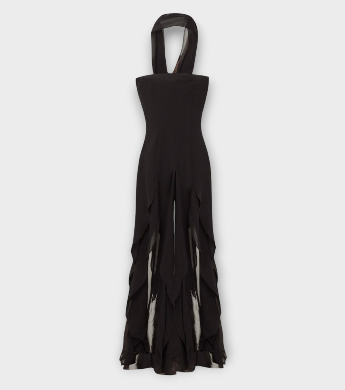 Shawl-Collared Catsuit