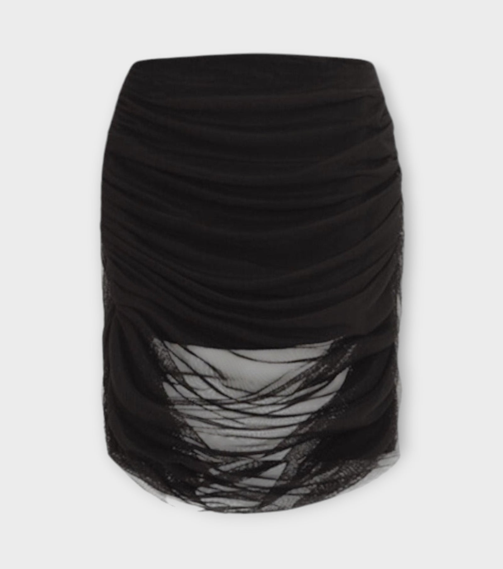 Sheer Skirt With Draping