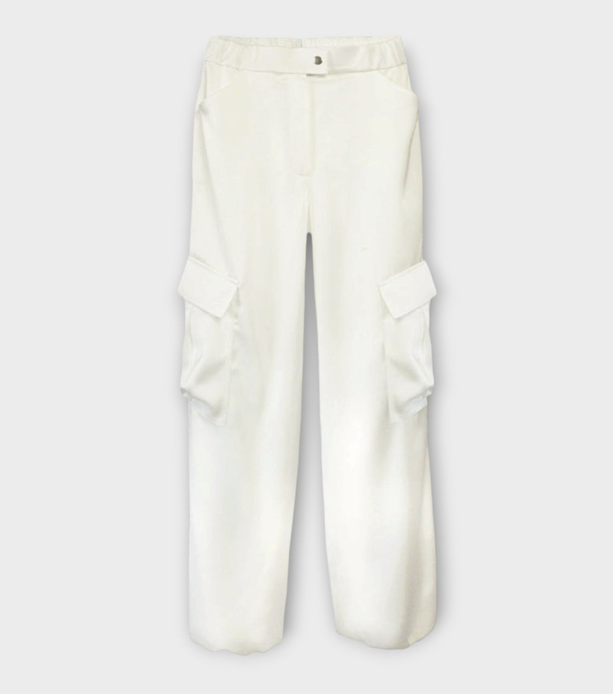 Silky Cargo Pants | Ecru