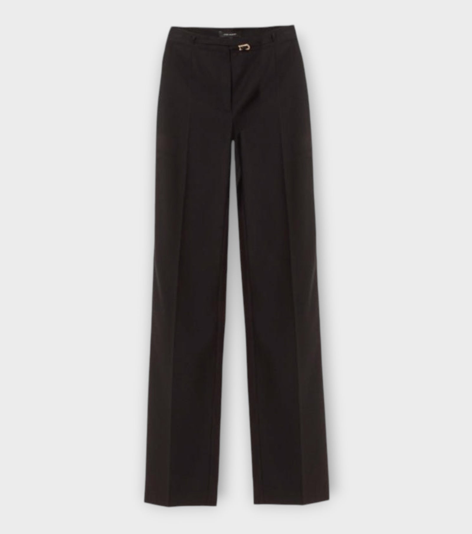 Straight Wool Pants With A Buckle