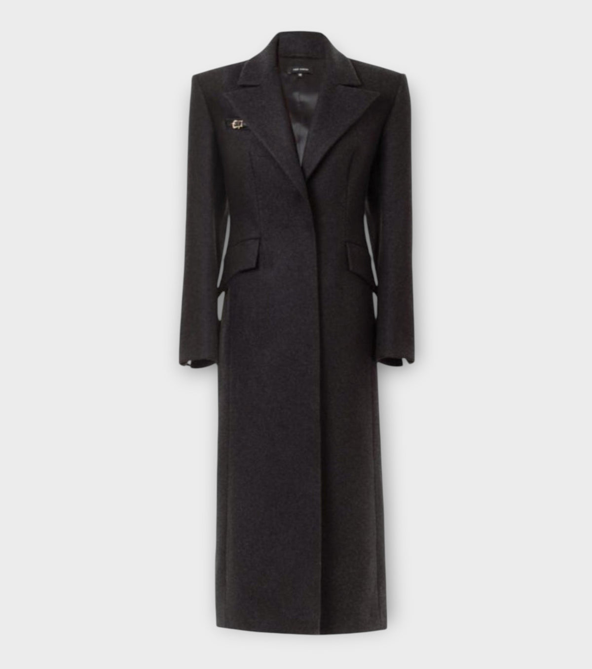Wool Coat with Gold Accents