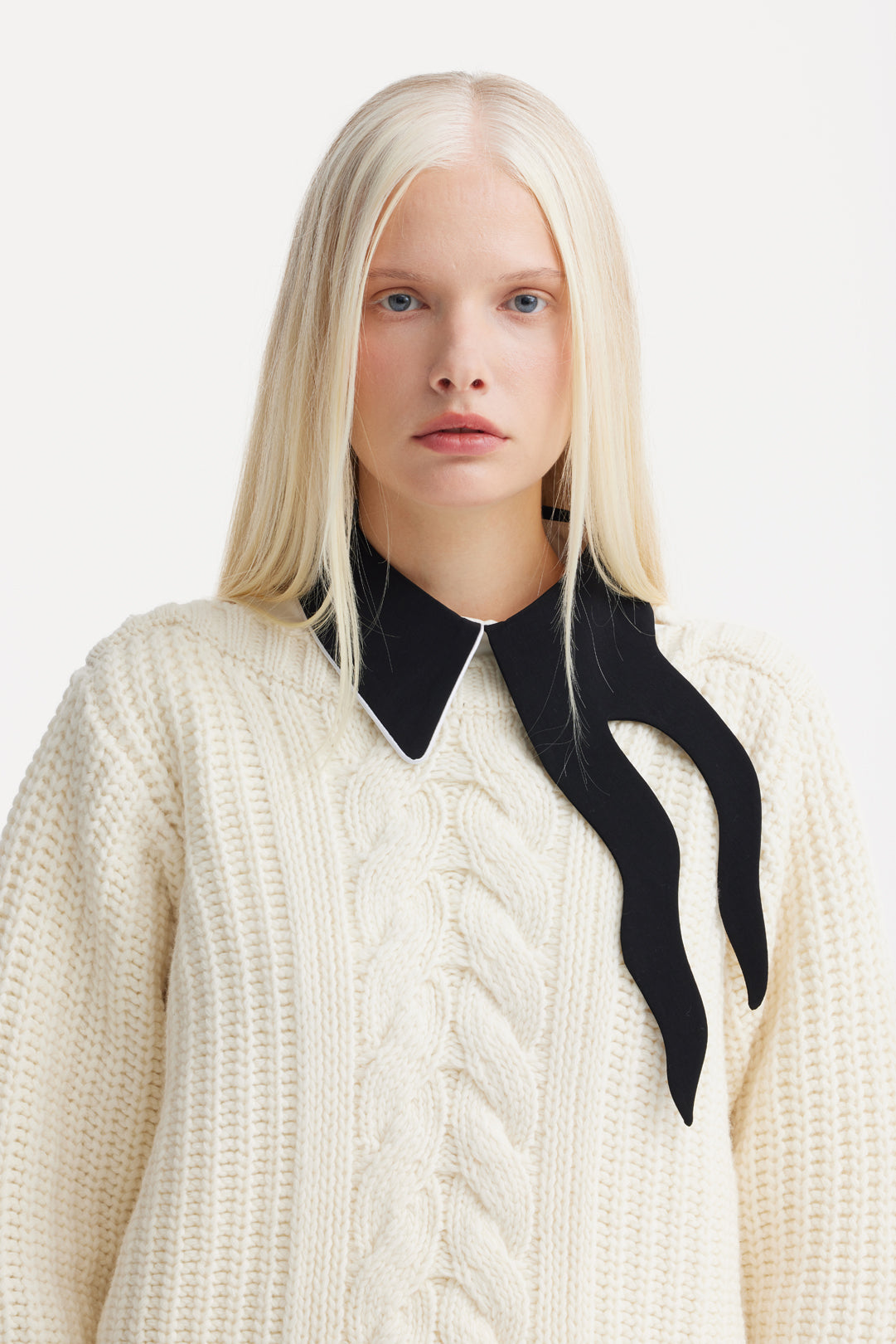 Blouse With Contrasting Details | Ecru