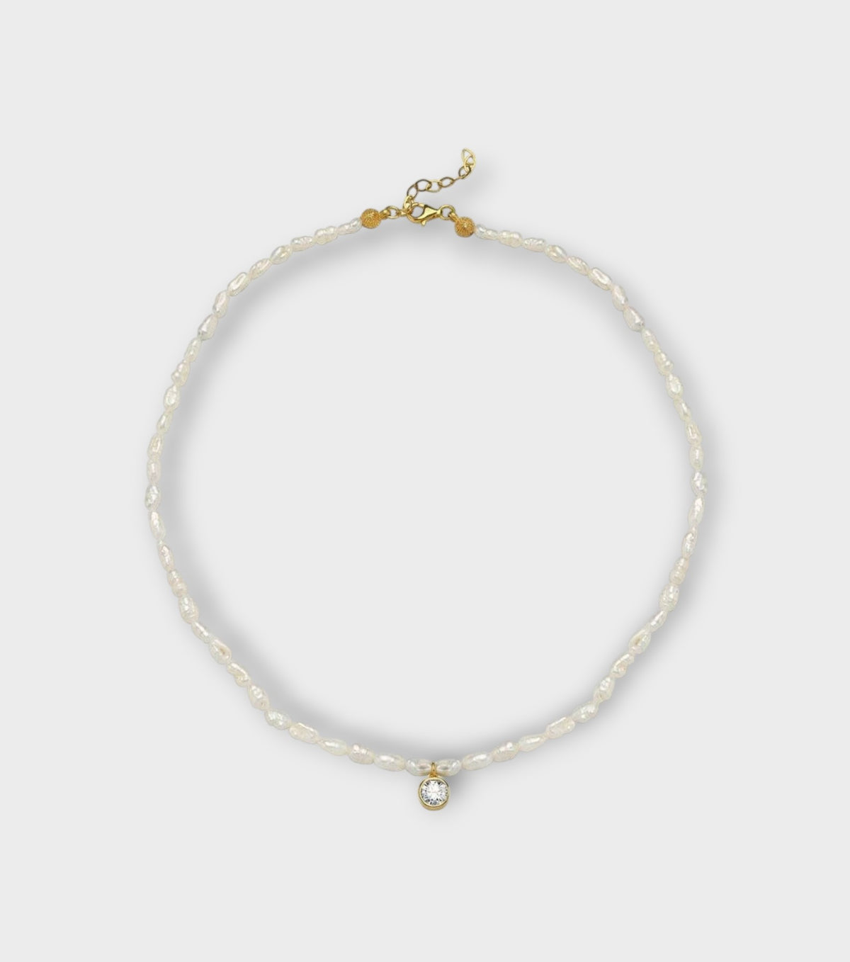 Cosmic Pearl Zodiac Necklace White Birthstone
