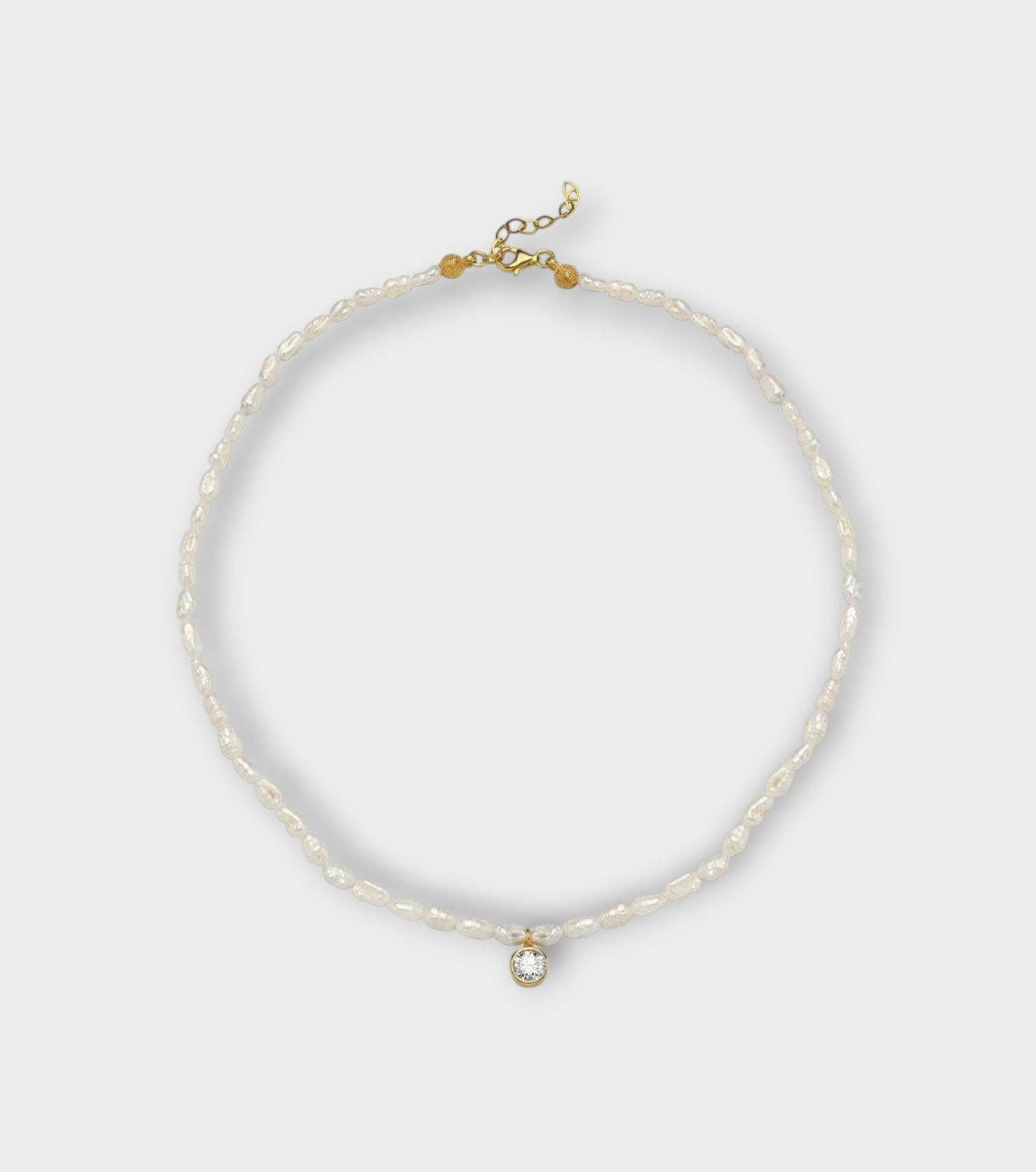 Cosmic Pearl Zodiac Necklace White Birthstone