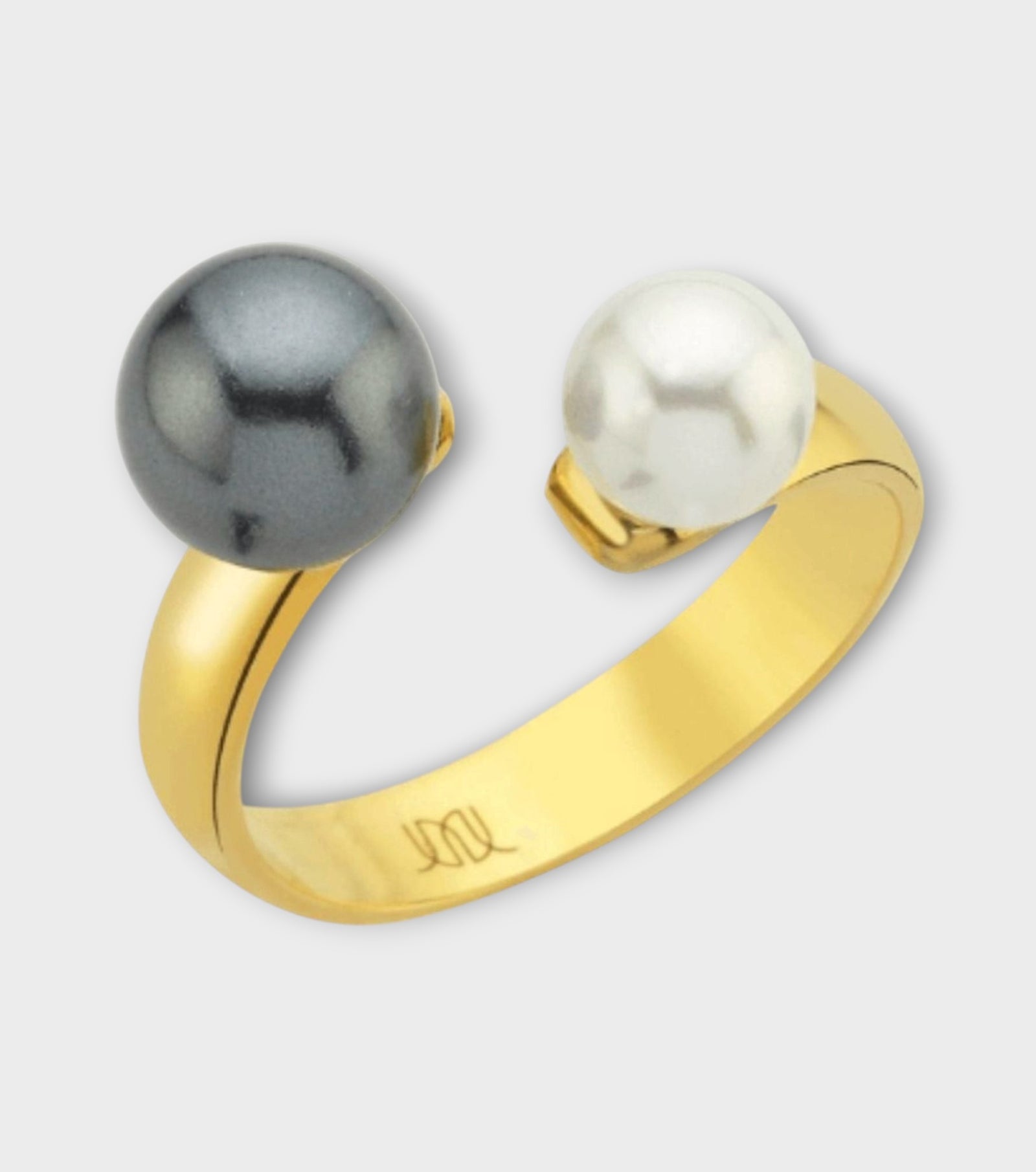 Gray Pearl Ring | Gold
