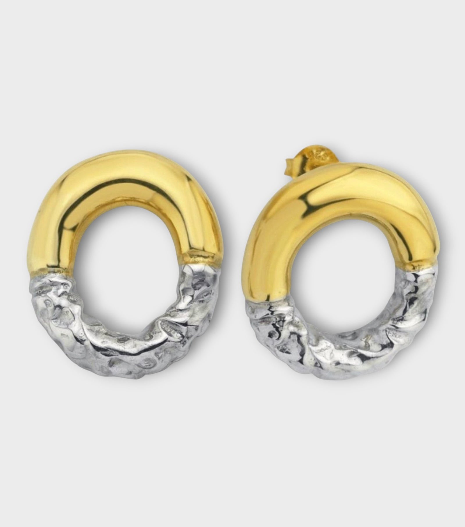 Rety Double Color Oval Earrings