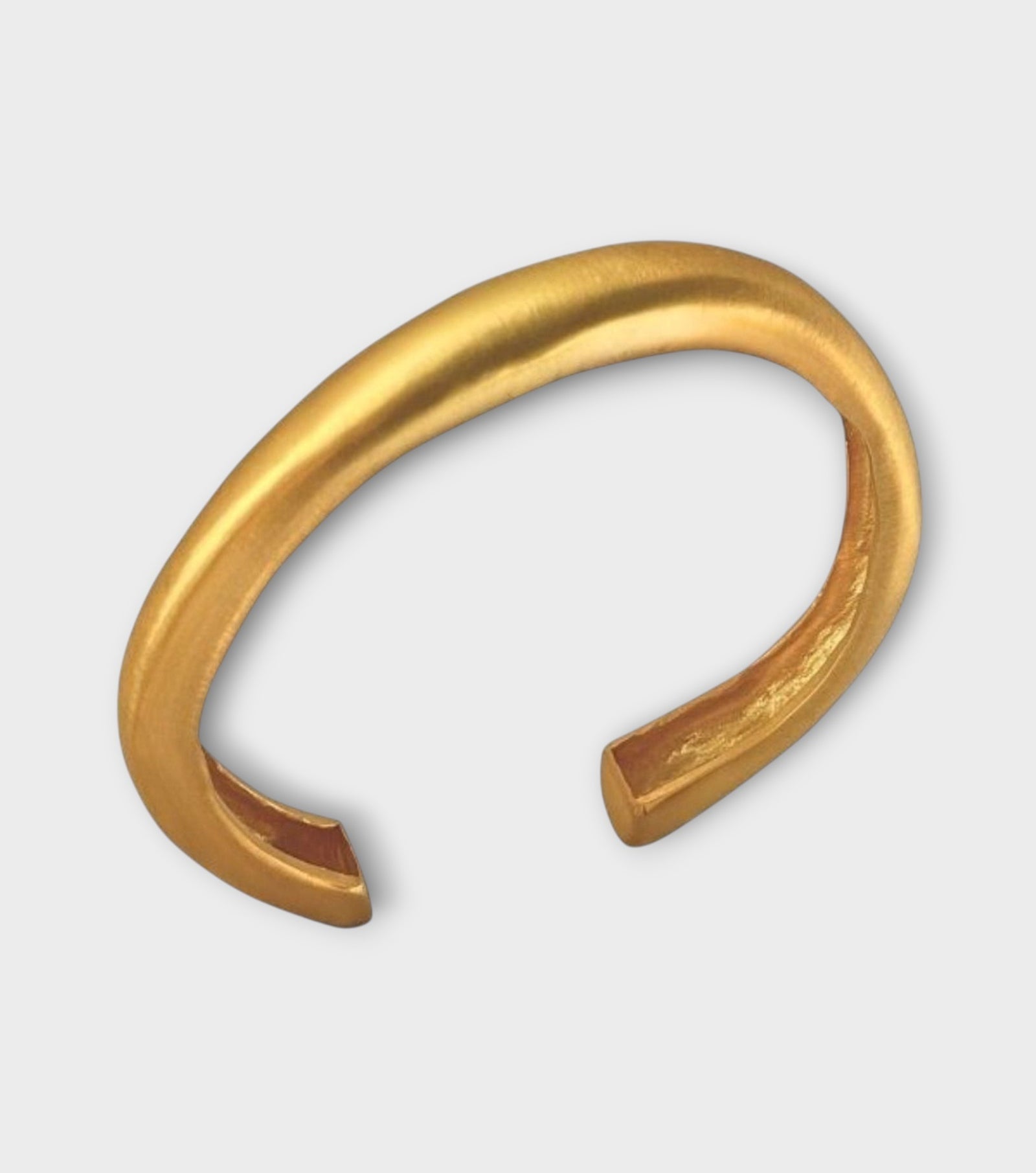 Thick Asymmetric Matte Gold Bracelet
