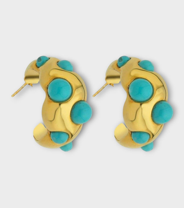 Turquoise Hoop Earring