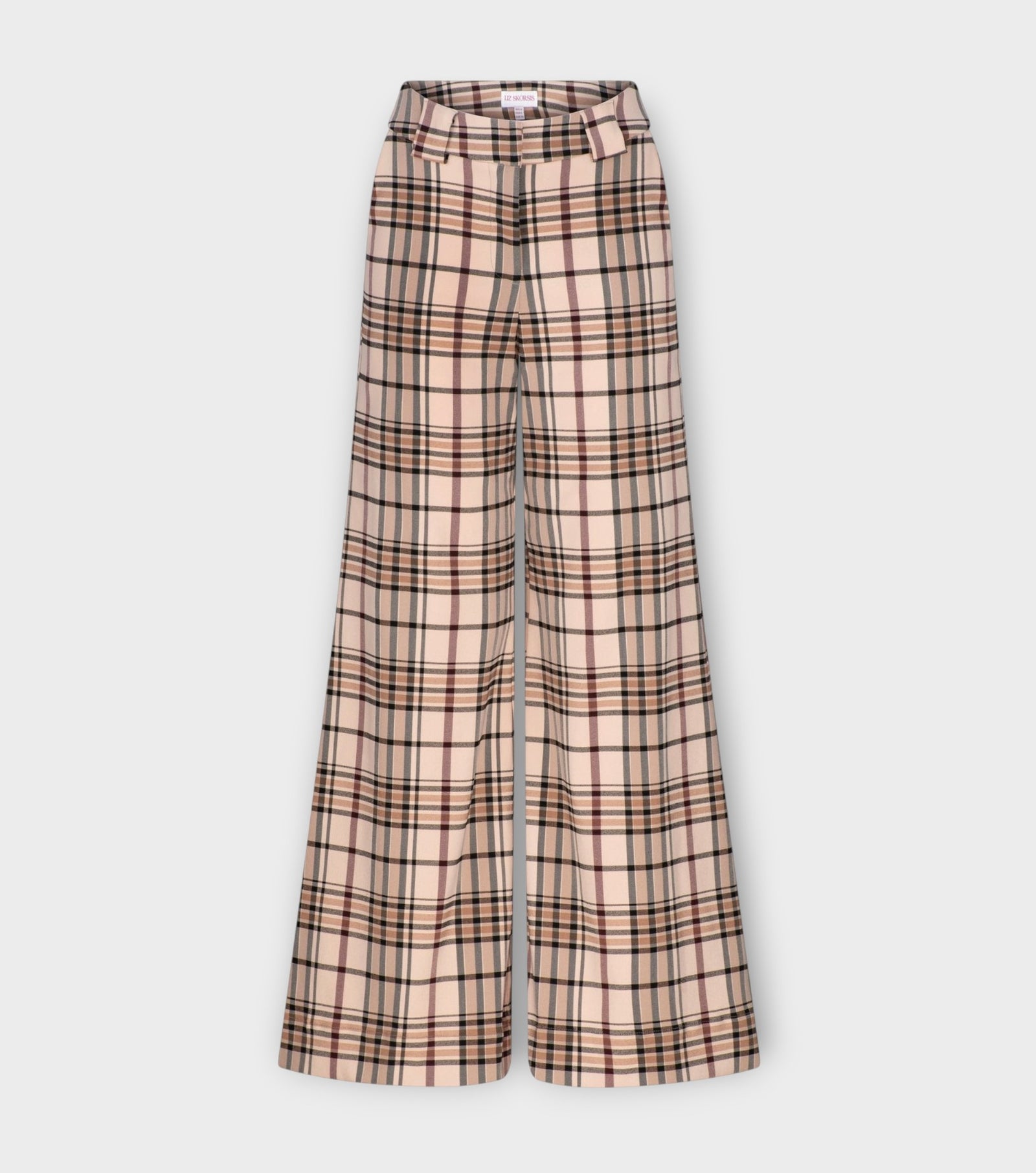 Check Maddix Wide Leg Pant | Camel Check | PR Sample