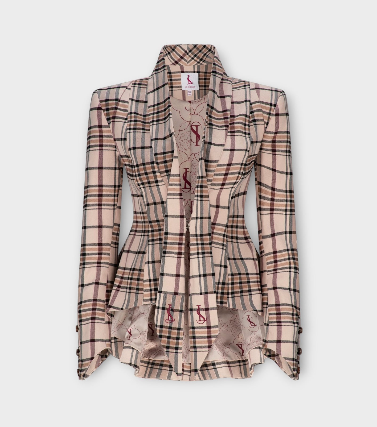 Malinda Tailored Blazer | Camel Check | PR Sample