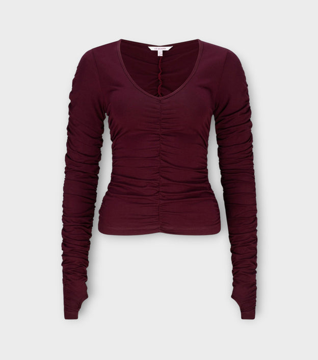 Viva Scoop Ruched Top | Blackberry