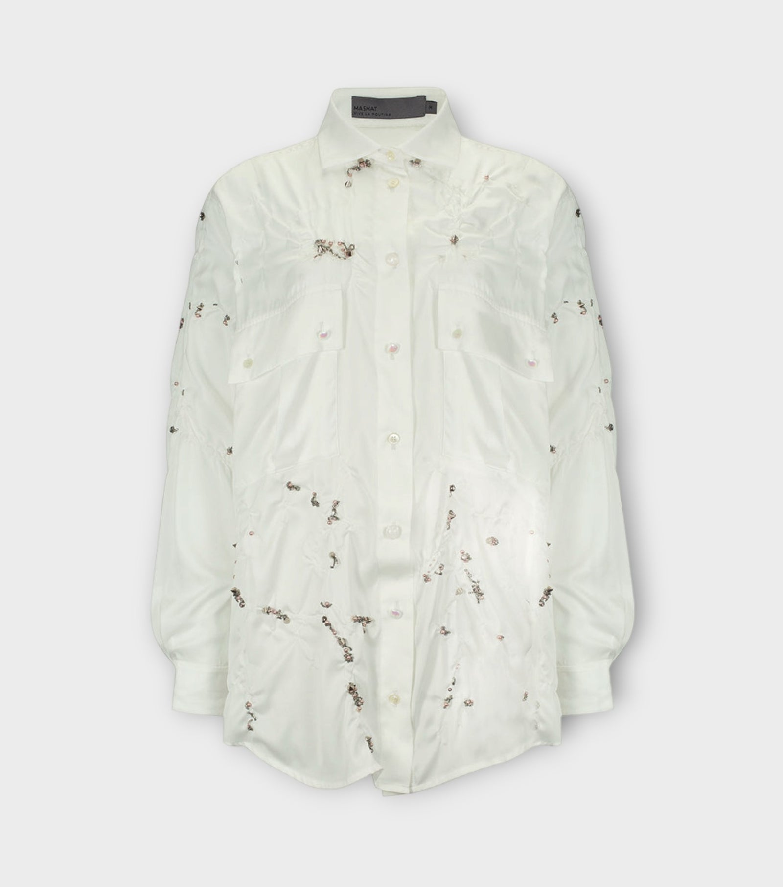 Couture White Wrinkled Shirt