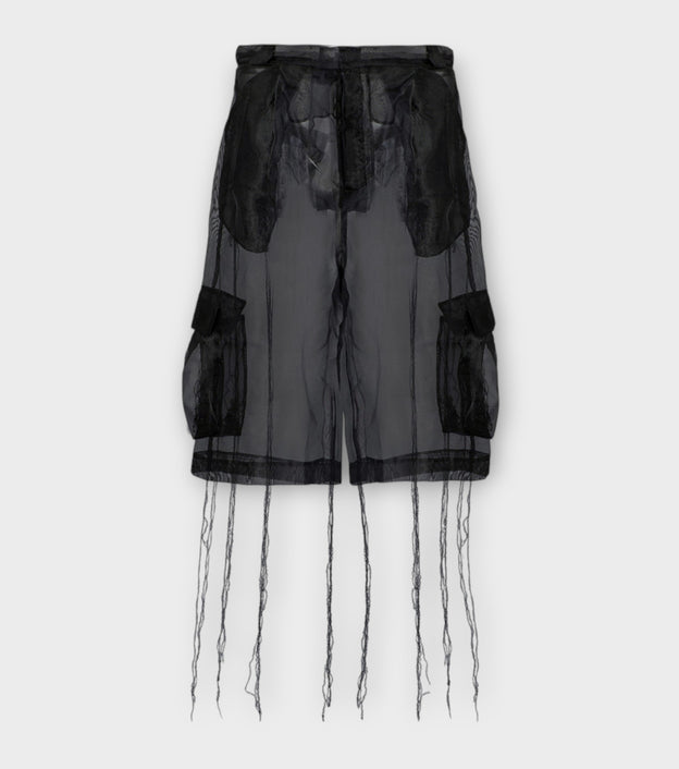 Organza Black Shorts