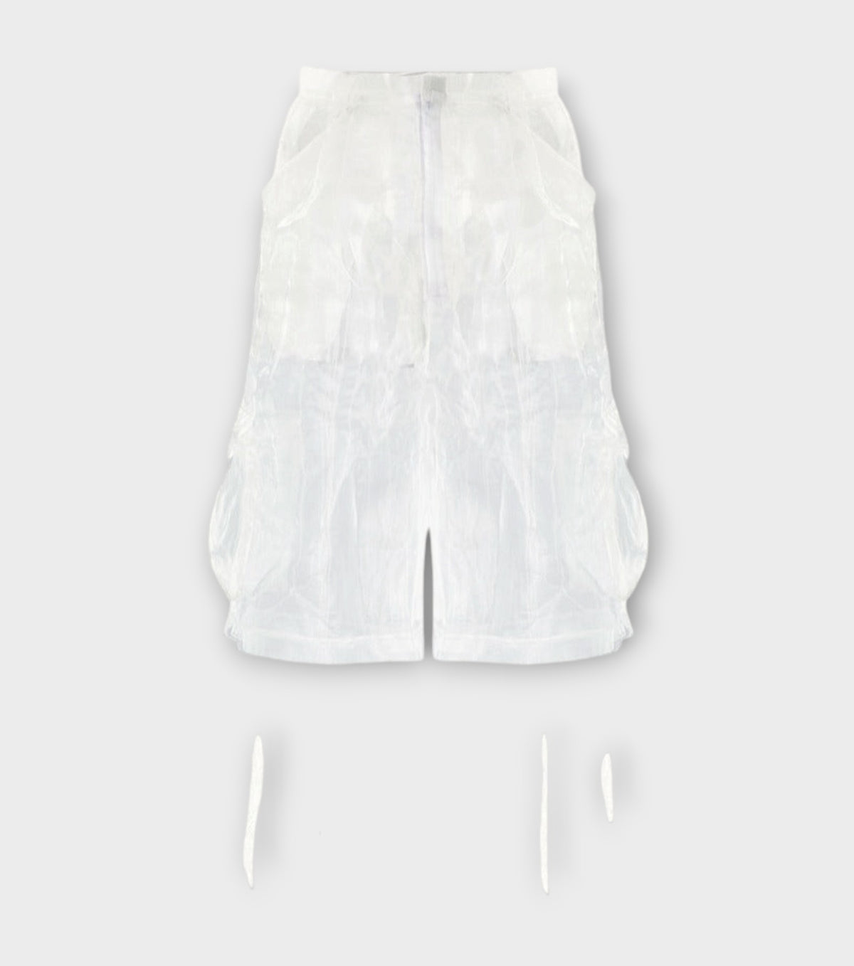 Organza White Shorts