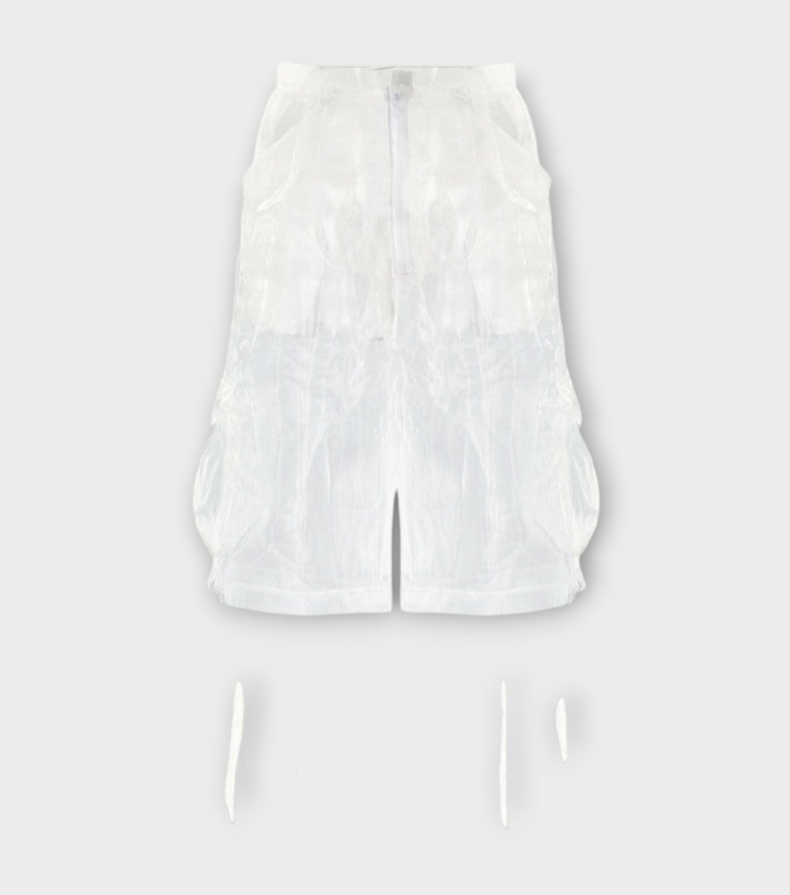 Organza White Shorts