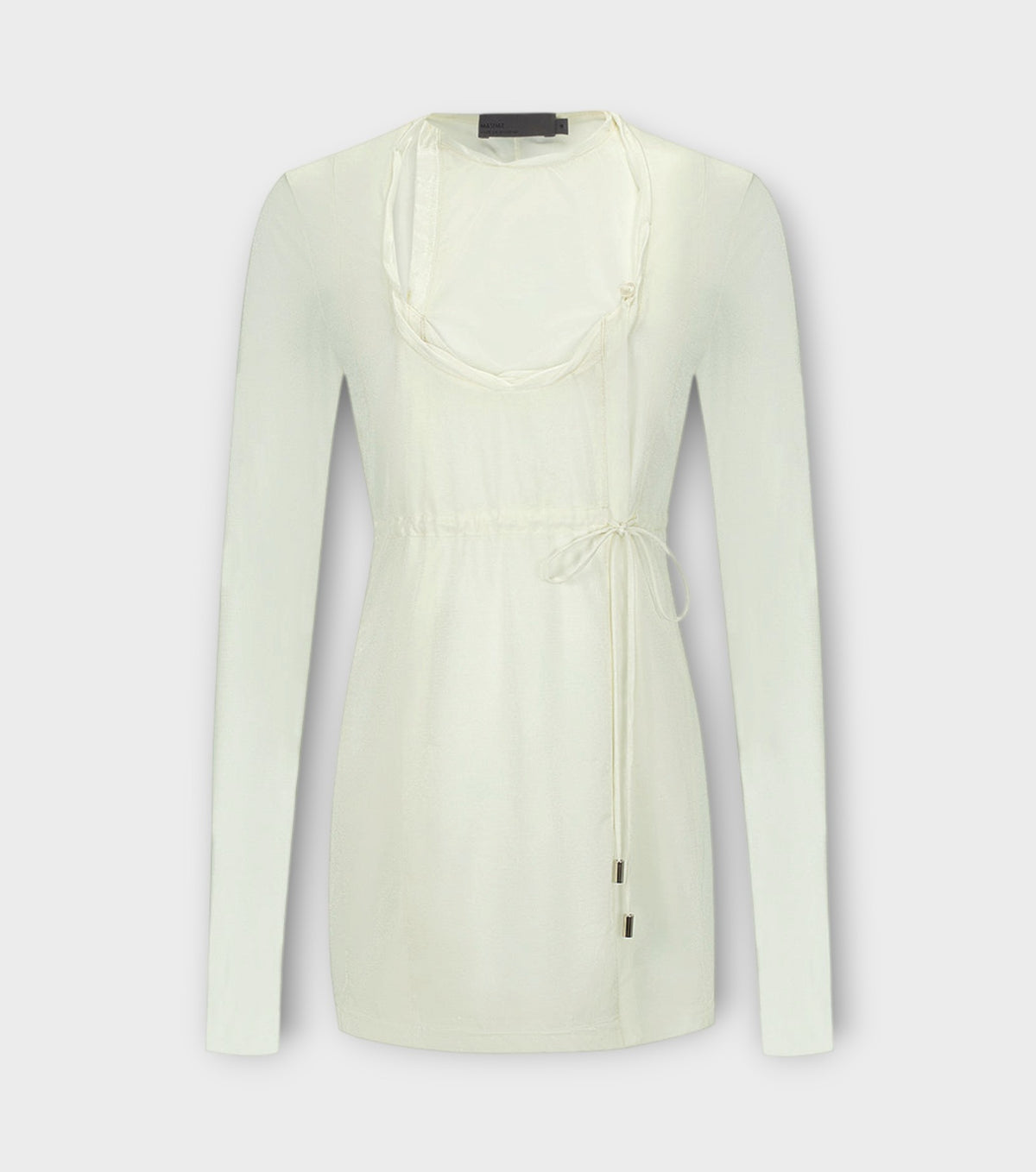 White Paneled Blouse