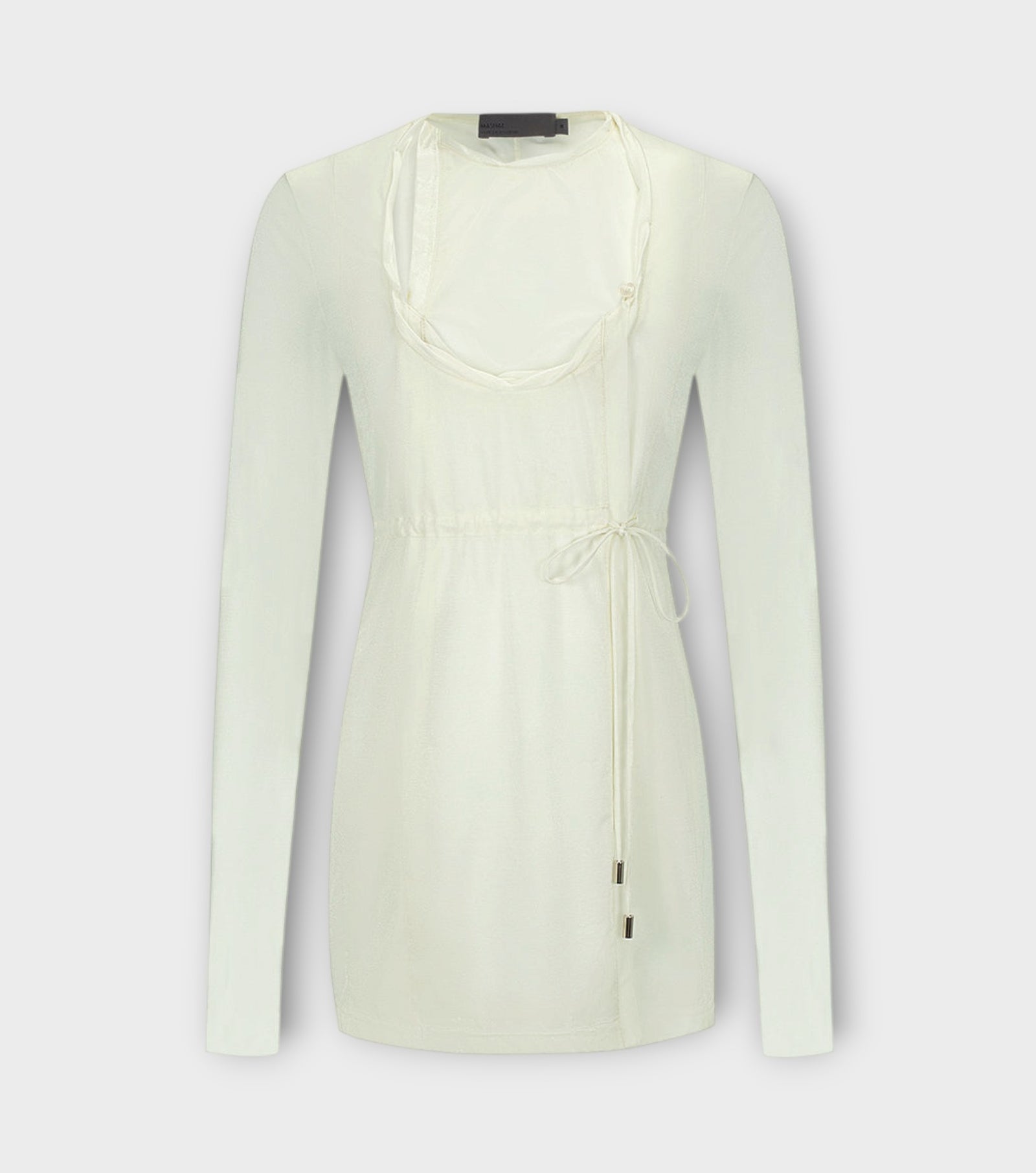 White Paneled Blouse