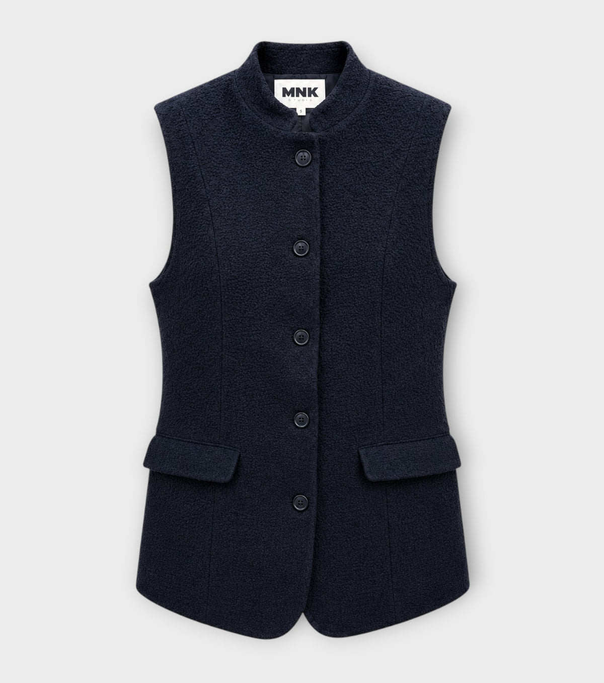Black Bouclé Vest