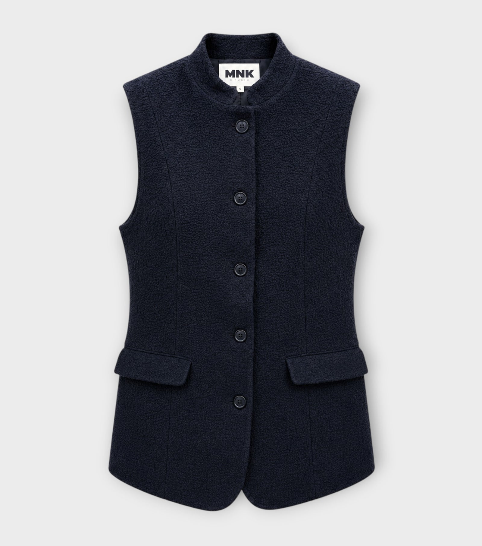 Black Bouclé Vest