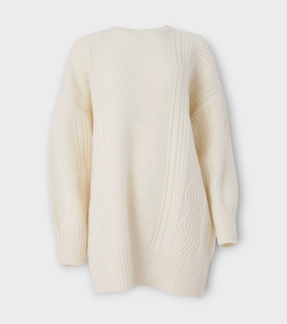 Long Sleeve Knit Dress | White