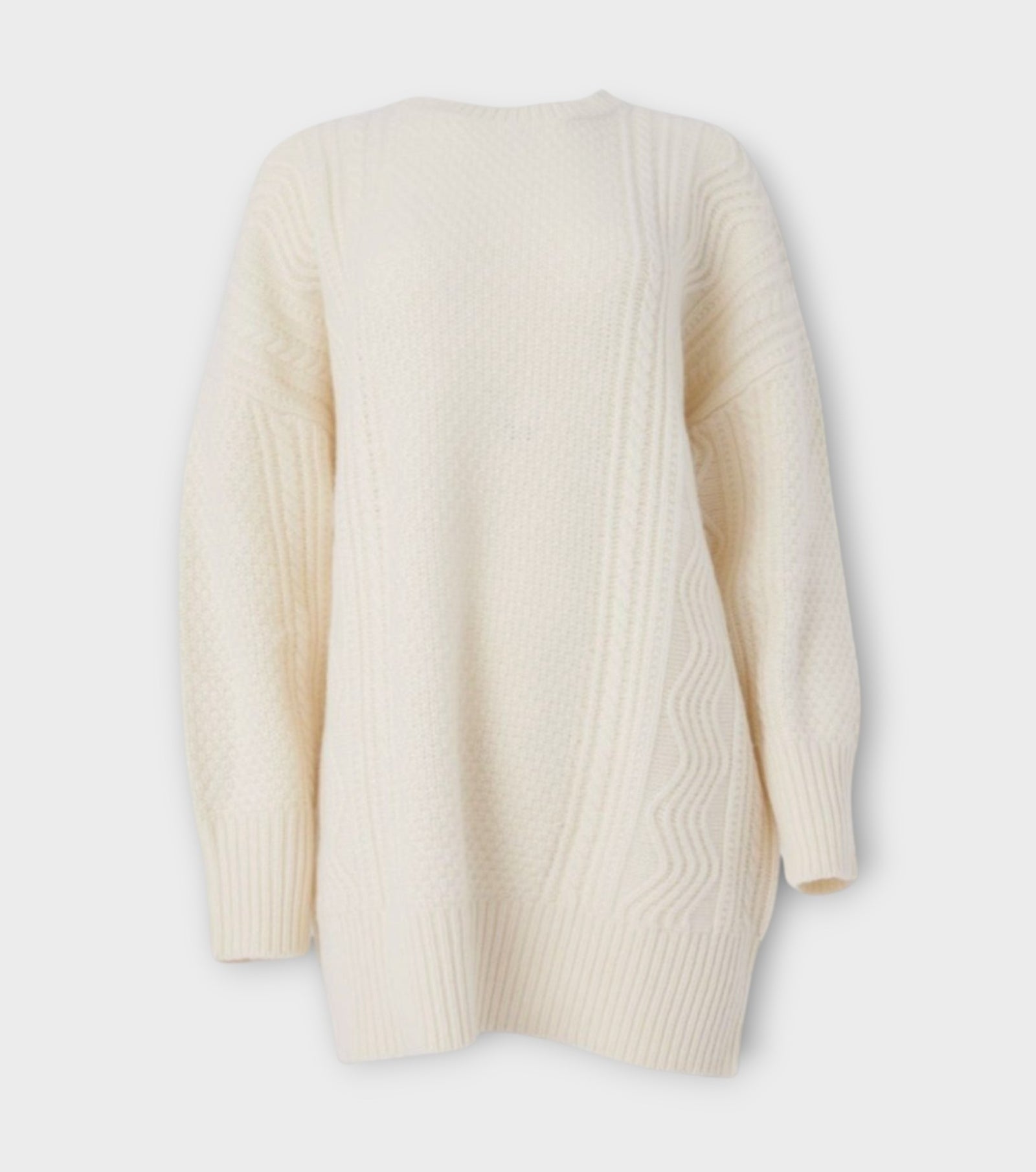 Long Sleeve Knit Dress | White