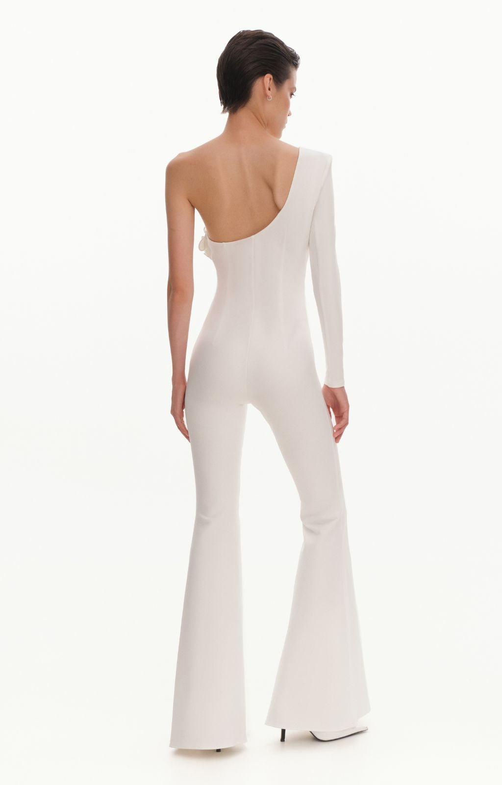 KRIS MARAN - Catsuit With A Rose Applique | Ecru buy at DOORS NYC