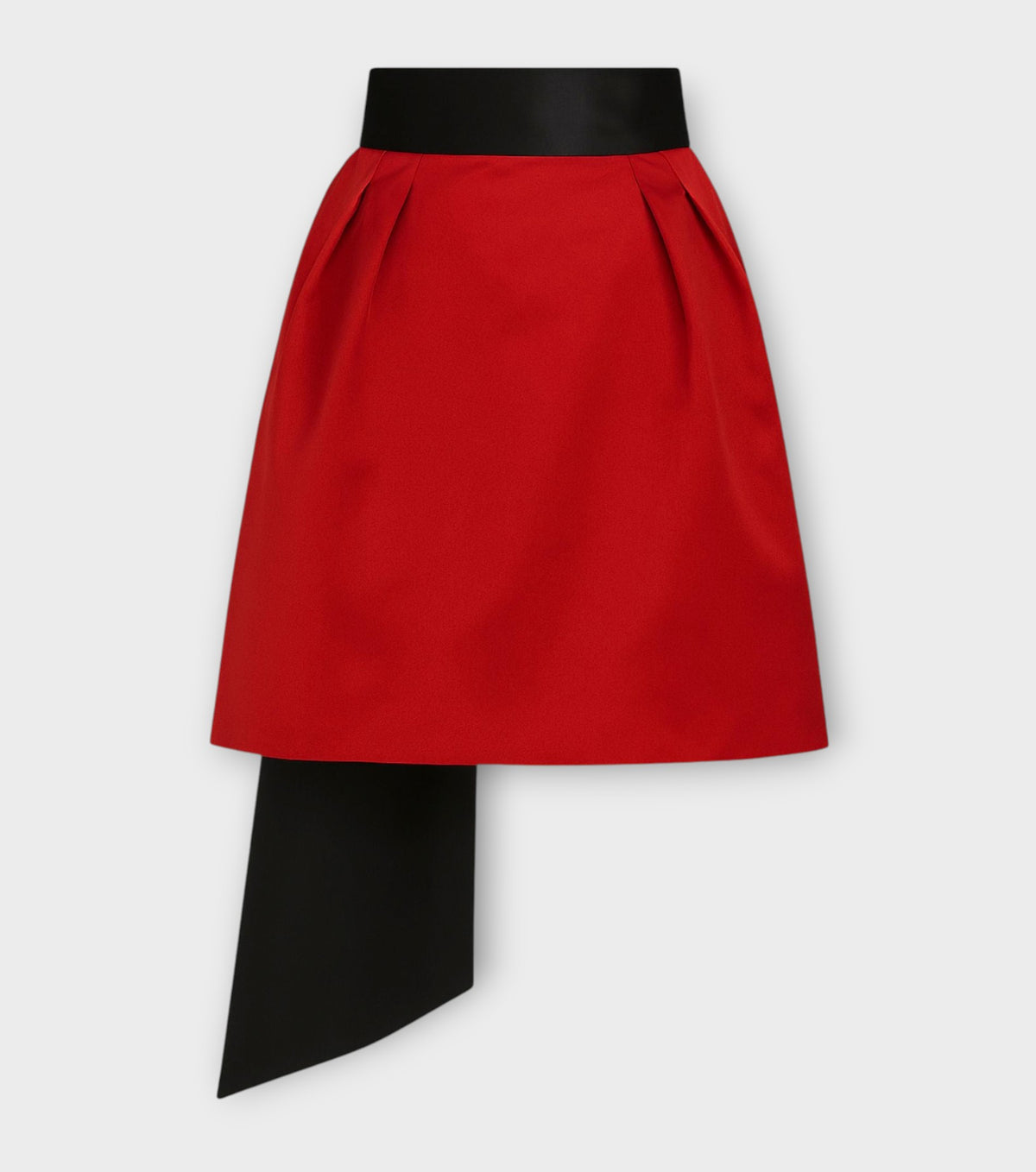 Red Mini Skirt with Back Bow Detail