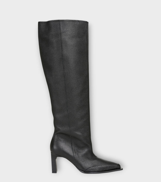 Olia Knee High Long Boots  | Black