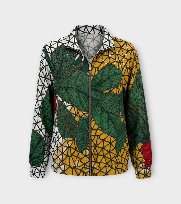Olive Green Ivory Embellished Zip Top