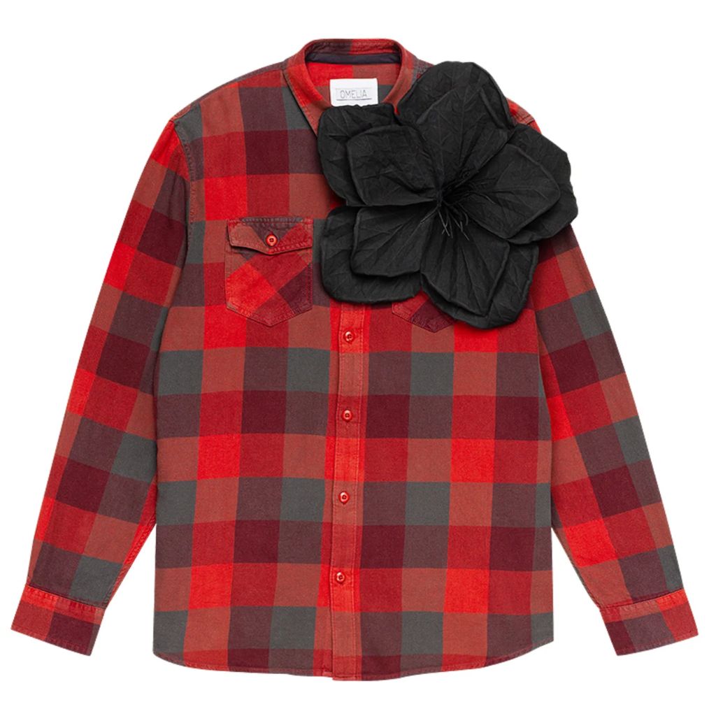 OMELIA - Redesigned Shirt | Red and Black, buy at DOORS NYC