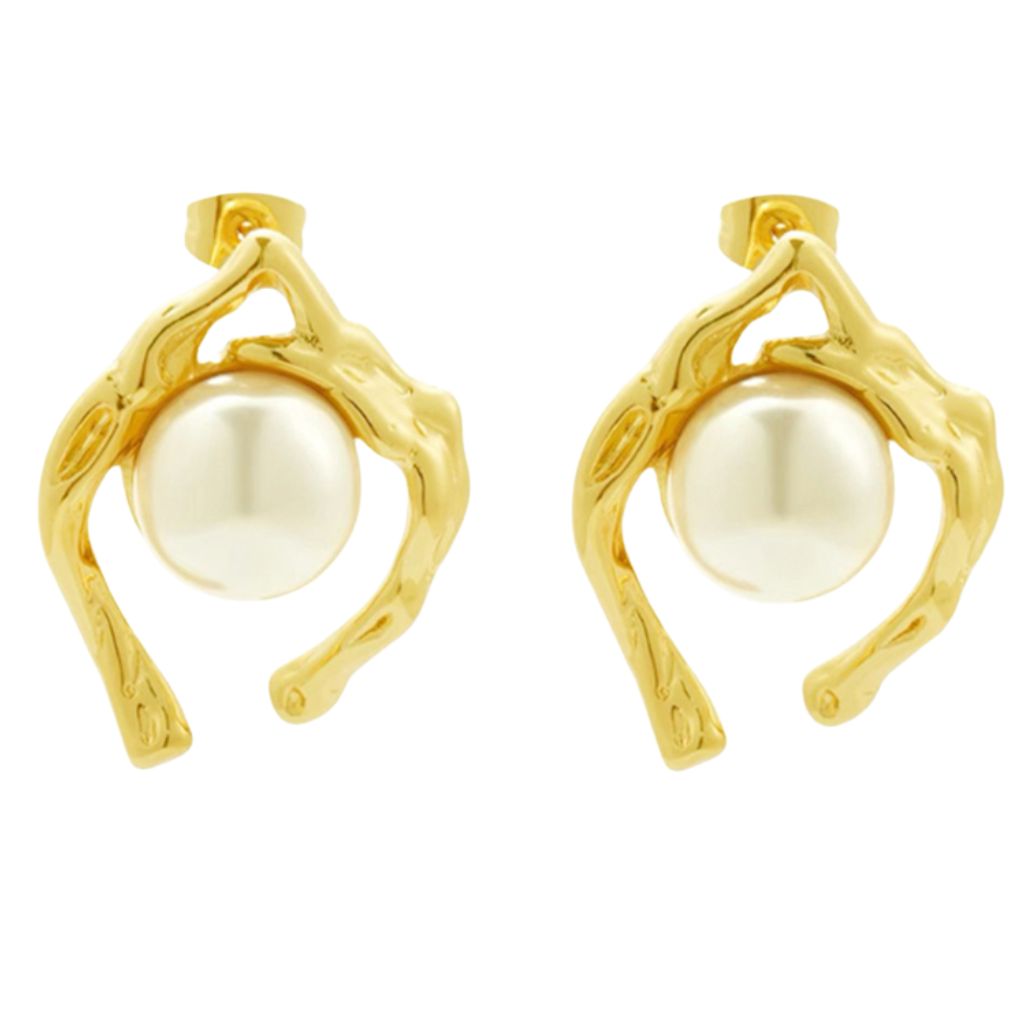 CELOVIS -  Embrace Pearl Earrings | Gold, buy at DOORS NYC