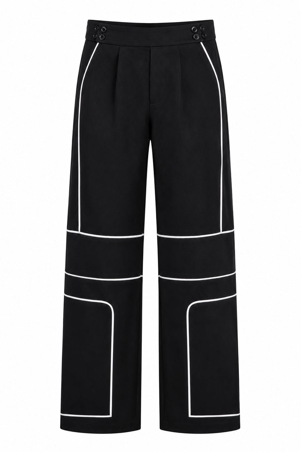 FLARED REFLECTIVE PANTS | Black